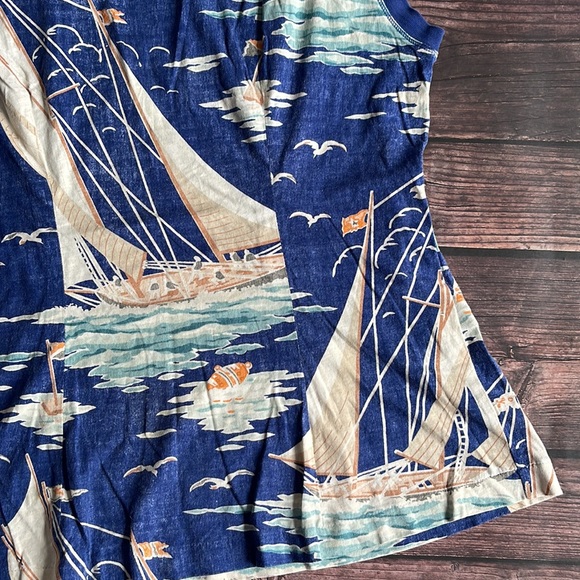 RALPH LAUREN | Sailboats print cotton tank - Picture 4 of 7
